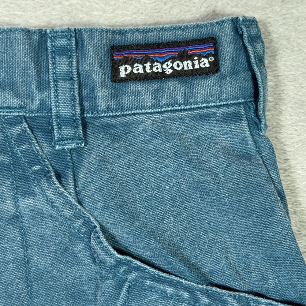 Patagonia High-Waist Denim-Look Blue Shorts - Picture 6 of 11